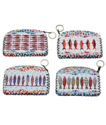 Monedero peces 4 diferentes colores diseño marinero náutico regalo original para mujer