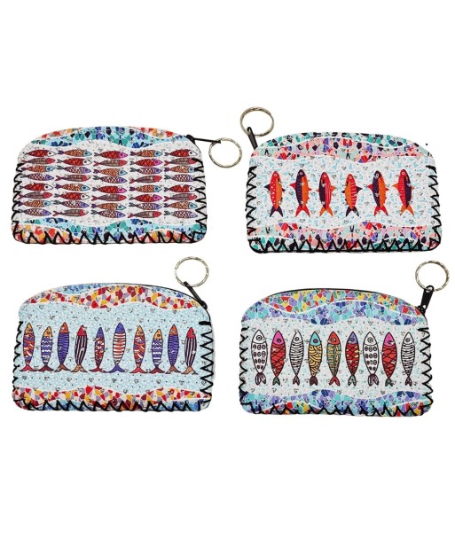 Monedero peces 4 diferentes colores diseño marinero náutico regalo original para mujer