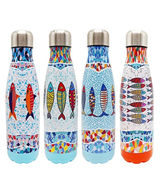 Botella peces 4 diferentes colores acero inoxidable para regalo y decoración marina