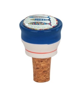 Tapón vino peces 4 diferentes diseño cerámica regalo náutico marinero