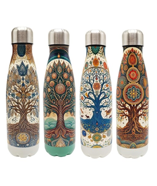 Botella arbol 4 difusores esenciales acero inoxidable regalo aroma hogar