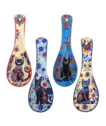 Reposa cucharas gato 4 diferentes - Soporte cucharas divertido para cocina - Accesorio original para cocinar