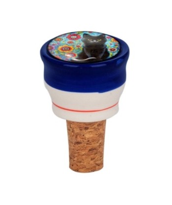 Tapón Vino Gato 4 Unidades Decorativos Etnicos para Botellas de Vino