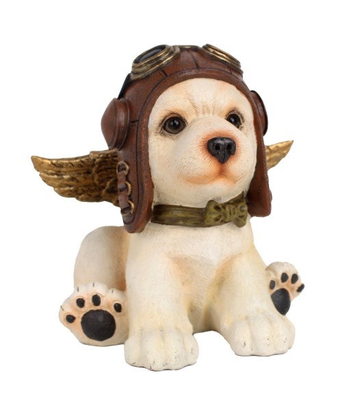 Figura de Perro Piloto Bohemio Resina Decorativa para Hogar y Oficina
