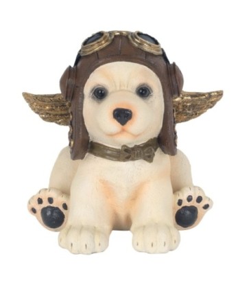 Figura de Perro Piloto Bohemio Resina Decorativa para Hogar y Oficina