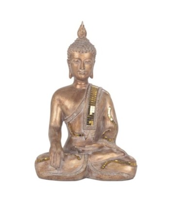 Figura de Buda Oriental Dorado Resina Decorativa Feng Shui Estilo Zen para Decoración del Hogar y la Oficina