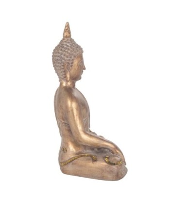 Figura de Buda Oriental Dorado Resina Decorativa Feng Shui Estilo Zen para Decoración del Hogar y la Oficina