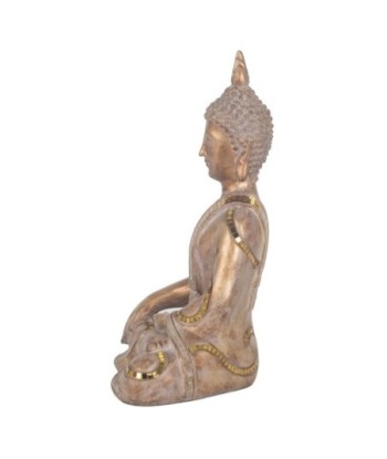 Figura de Buda Oriental Dorado Resina Decorativa Feng Shui Estilo Zen para Decoración del Hogar y la Oficina