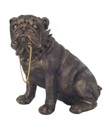 Figura de Perro Bulldog de Resina para Decoración del Hogar y Regalos Originales
