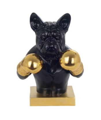 Figura de Perro Bulldog Dorado de Resina para Decoración del Hogar y Regalos