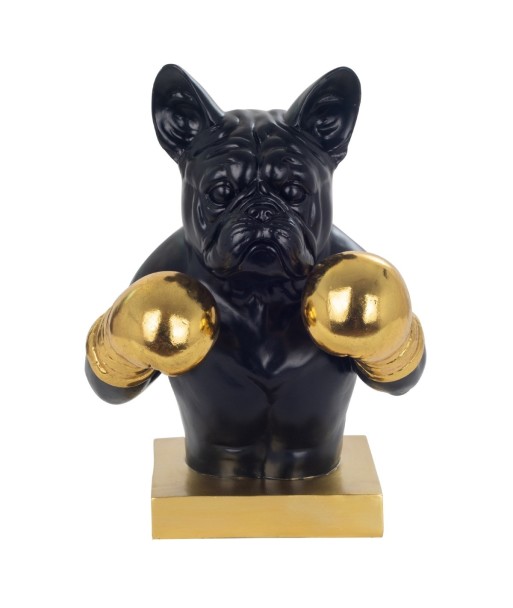 Figura de Perro Bulldog Dorado de Resina para Decoración del Hogar y Regalos