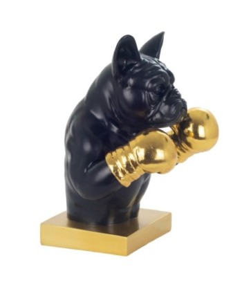 Figura de Perro Bulldog Dorado de Resina para Decoración del Hogar y Regalos