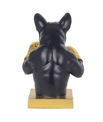 Figura de Perro Bulldog Dorado de Resina para Decoración del Hogar y Regalos