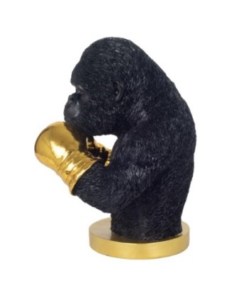 Figura de Orangutan de Resina Dorada para Decoración del Hogar y Regalos Originales