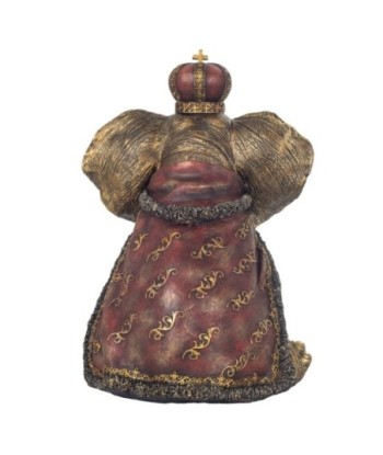 Figura de Elefante Dorado de Resina para Decoración del Hogar