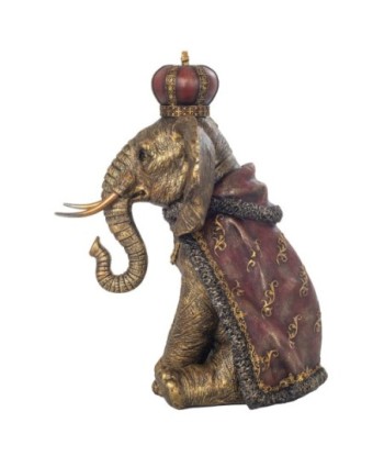 Figura de Elefante Dorado de Resina para Decoración del Hogar