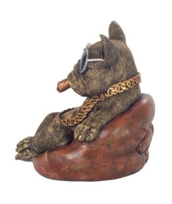 Figura de Perro Bulldog Resina Colección Contemporánea Decoración Hogar