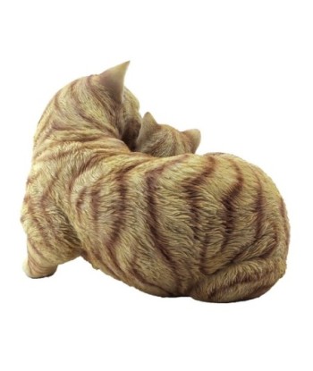 Figura de Gato Decorativa en Resina, Adorno Romántico para Amantes de los Animales, 22 cm de Estilo Elegante