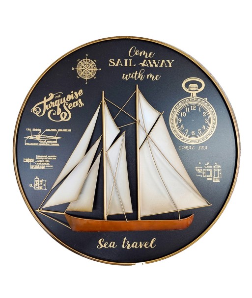 Adorno pared barco velero estilo marinero y náutico decorativo para el hogar