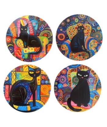 Salvamantel gato 4 unidades antideslizantes para mesa de cocina y comedor