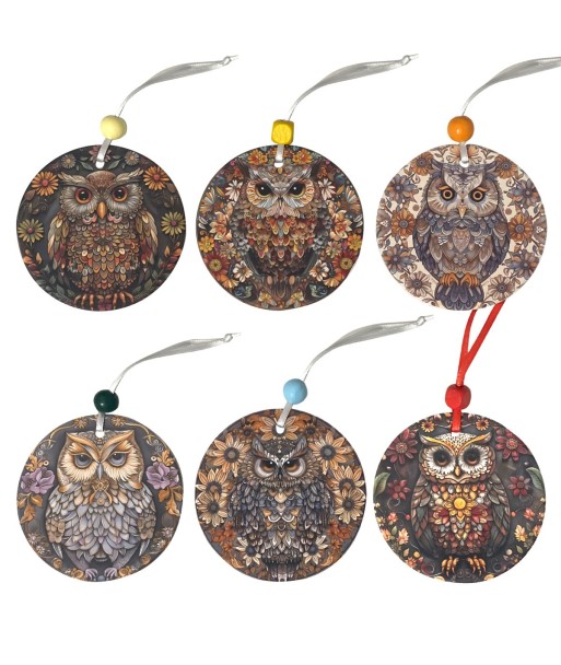Colgante buho 6 diferentes Modelos Etnico Ceramica Gris Amazon