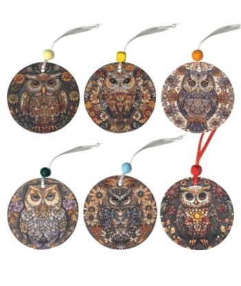 Colgante buho 6 diferentes Modelos Etnico Ceramica Gris Amazon