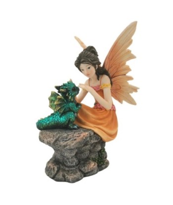 Hada con Dragón de Fantasía Étnica, Figura Decorativa de Resina para Coleccionistas y Amantes de la Mitología