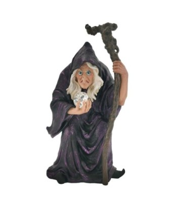 Figura de Bruja Étnica de Fantasía en Resina, Decoración Mística para Coleccionistas y Amantes del Ocultismo