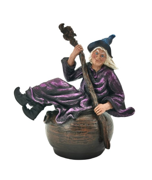 Figura de Bruja Mística de Fantasía en Resina para Decoración Étnica, 14 cm, Ideal para Regalos y Coleccionistas