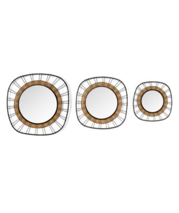 Espejos de Pared Bohemios - Conjunto de 3 Espejos Decorativos