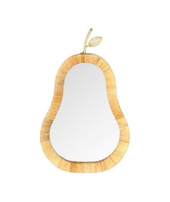 Espejo pera de madera maciza para decorar tu hogar con estilo y elegancia
