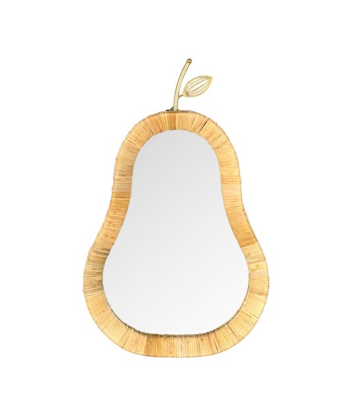 Espejo pera de madera maciza para decorar tu hogar con estilo y elegancia