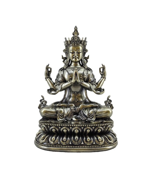 Figura de Buda Oriental Decorativa en Resina para Hogar, Meditación y Bienestar Espiritual, 31 cm, Estilo Zen