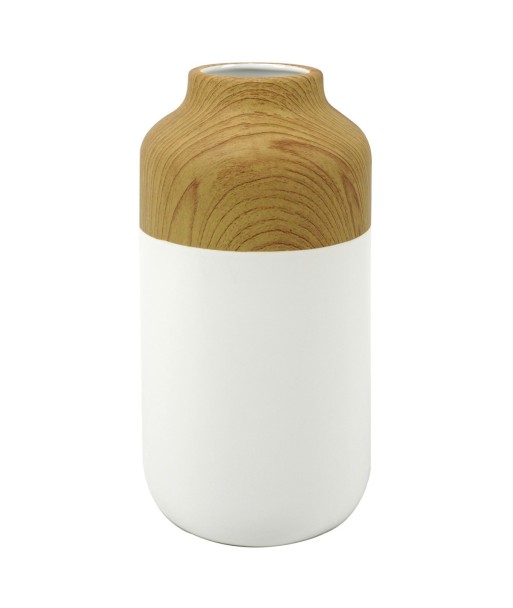 Jarron grande de ceramica blanco estilo bohemio para decoración del hogar