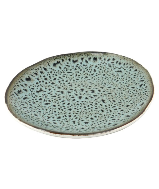 Bandeja pequeña de porcelana verde para cocina y hogar, diseño bohemio y elegante