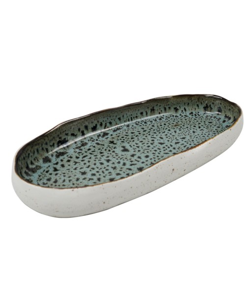Bandeja grande de porcelana verde para cocina moderna y elegante