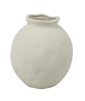 Jarron pequeño de porcelana blanco bohemio decorativo