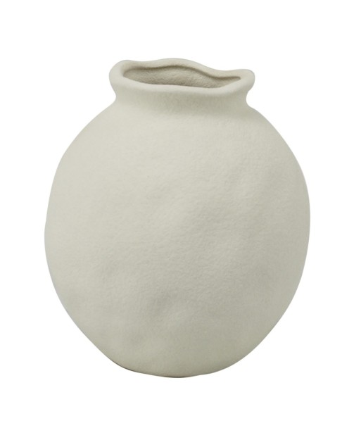 Jarron pequeño de porcelana blanco bohemio decorativo