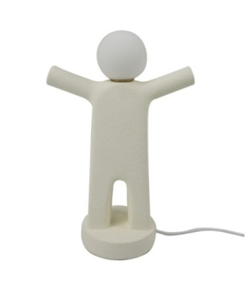 Lámpara sobremesa figura humana bohemio decoración porcelana vintage artística