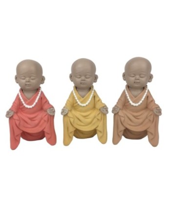 Figura Buda Monje 3 Diferentes Posturas Decorativas Feng Shui Budismo