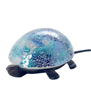 Lámpara tortuga mosaico de vidrio y metal para decoración del hogar