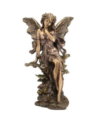Figura Hada de Resina Dorada - Decoración Clásica para el Hogar y Oficina