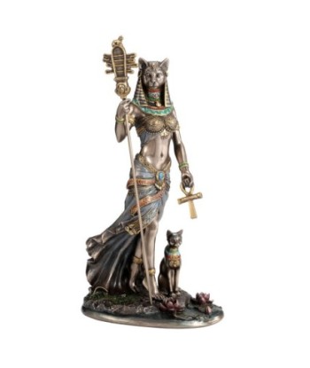 Figura de Bastet-Diosa Egipcia en Bronce Clásico para Decoración del Hogar