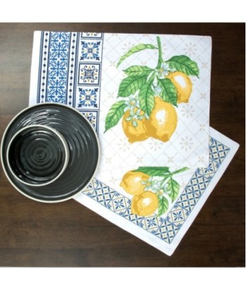 Salvamantel Limones 100% Algodón, Diseño Fresco y Colorido para Decorar tu Mesa, Ideal para Comidas y Fiestas