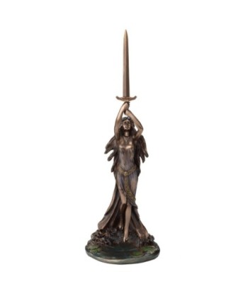 Figura Dama Lago y Excalibur en Bronce Clásico