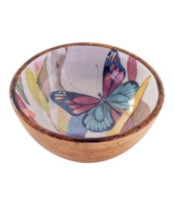 Cuenco mariposas pequeño marrón romántico diseño exclusivo