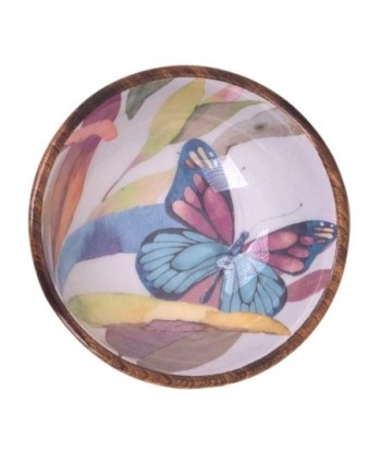 Cuenco mariposas pequeño marrón romántico diseño exclusivo