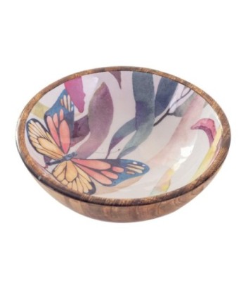 Cuenco Mariposas Mediano Decorativo de Madera