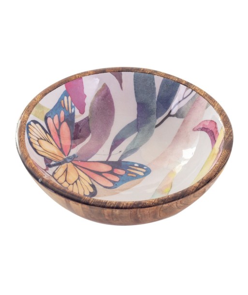 Cuenco Mariposas Mediano Decorativo de Madera