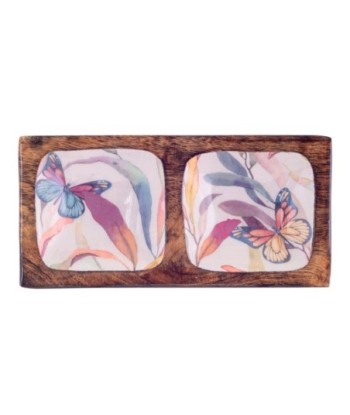 Bandeja mariposas de madera para decoración del hogar y regalos originales